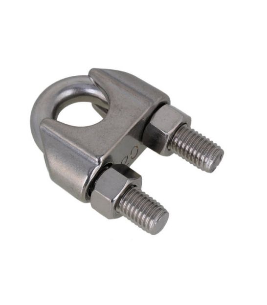 6mm Wire Rope Grip clamp - T316 (A4) Marine Grade Stainless Steel 