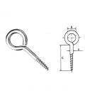 Eyelet Eyepin Screw - 36 x4 mm T304 (A2) Stainless Steel PTFE coated 