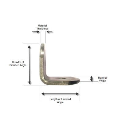 Angle Bracket -  20x3 mm T316 (A4) Stainless Steel 7 mm holes 