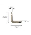 Angle Bracket -  20x3 mm T316 (A4) Stainless Steel 7 mm holes 