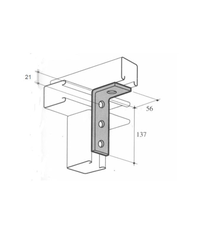 M10 4 Hole Angle Plate (1278) for Channels T304 Stainless Steel (As ...