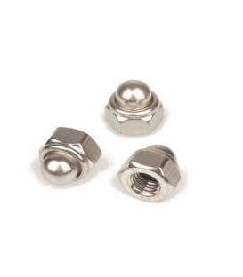 M16 DIN 986 Hexagon Domed Cap Nut with Nylon Insert - A2 Stainless Steel