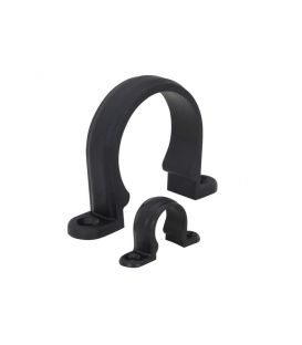 Single Way Snap On Saddle Clip For Cables And Pipes - Black Polypropylenedle Clip - Black Polypropylene - 