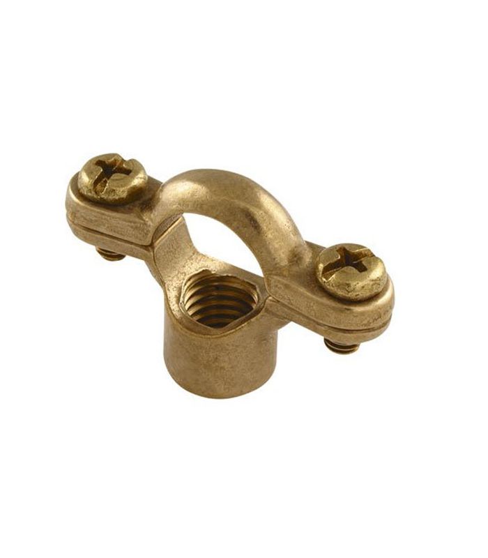 Brass Munsen Ring & wall plate Pipe Clip Support Bracket 