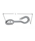 Twisted S Hook - 90 degree Mid Bend T316 (A4) Marine Grade  Stainless Steel