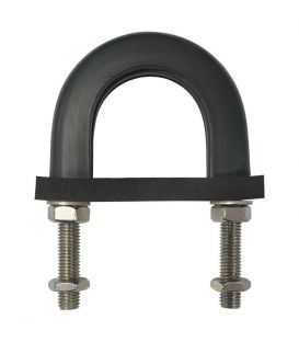 Anti-Vibration Rubber Lined U-bolt - Light Duty  - For BS3974 Pipe