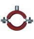 Munsen Type Bossed Pipe Clips - T316 Marine Grade Stainless Steel - With Fire Retardant Rubber Lining