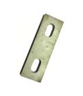 Slotted backing plate for M12 U-bolt (107 - 137 mm ID) Galvanised Mild Steel