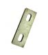 Slotted backing plate for M12 U-bolt (107 - 137 mm ID) Galvanised Mild Steel