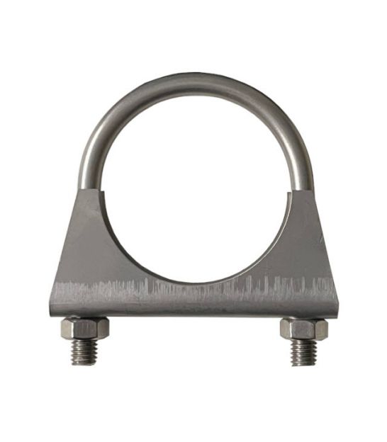 Universal Exhaust Pipe Clamp + U-Bolt, Standard & Heavy Duty,  Zinc Plated & Stainless Steel