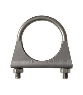 Universal Exhaust Pipe Clamp + U-Bolt, Standard & Heavy Duty,  Zinc Plated & Stainless Steel