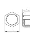 BSP Female Hexagon Blank Cap / Cup - T316 (A4) Marine Grade Stainless Steel