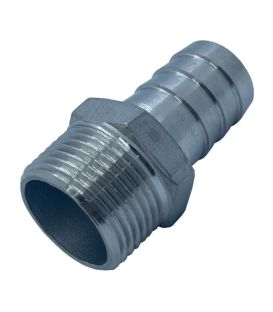 BSP Hexagon Hose Nipple / Tail - A4 (T316) Marine Grade Stainless Steel - Taper Threads (BSPT / R Thread)