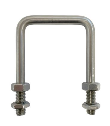 Square Bolt (C Bolt) M8 x 30 mm Thread, 50 x 70 mm Internal Dimensions - T316 Stainless Steel (A4)
