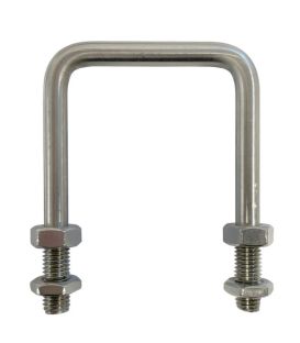 Square Bolt (C Bolt) M12 x 36 mm Thread, 121 x 156 mm Internal Dimensions - T316 Stainless Steel (A4)
