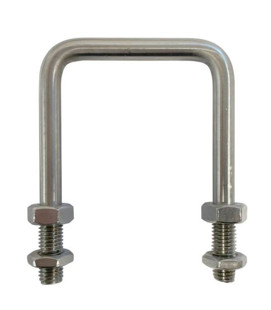 Square Bolt (C Bolt) M6 x 20 mm Thread, 38 x 70 mm Internal Dimensions - T304 Stainless Steel (A2)