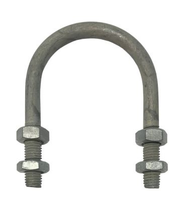 U-Bolt M6 x 55mm Thread, 30mm Inside Diam, 75mm Inside Height Galvanised