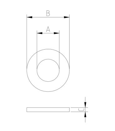 Flat Washer - 11mm Inside Diameter - 40mm Outside Diameter