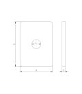 Single Hole Plate / Washer T316 Stainless Steel 50 x 70 x 5mm - 14mm hole