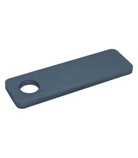 Single 6 mm Hole Flat Plate (12 x 2 x 40mm) - T316 Marine Grade Stainless Steel