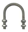 U-Bolt M12 x 40mm Thread, 104mm Inside Diam, 142mm Inside Height - Galvanised