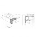 M10 3 Hole Angle Plate (1458) for Channels T304 Stainless Steel (As Unistrut / Oglaend) 