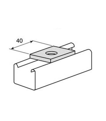 M10 single Hole Plate / washer T316 Stainless Steel 50x50x3 mm 