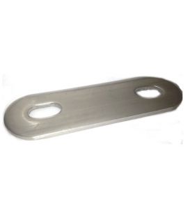 Slotted / Rounded backing plate for M8 U-bolt (52 - 66 mm ID) T316 Stainless Steel