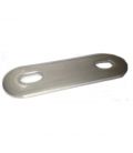 Slotted / rounded backing plate for M8 U-bolt (22 - 36 mm ID) T316 Stainless Steel