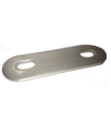 Slotted / rounded backing plate for M8 U-bolt (37 - 51 mm ID) T316 Stainless Steel