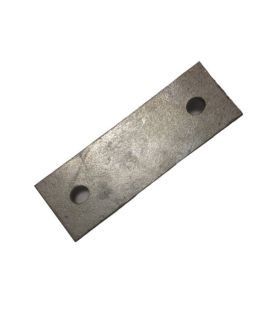 Backing plate 124 mm centers for 80 NB u-strap - Galvanised