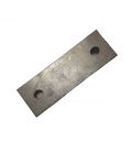 Backing plate 80 mm centers for 40 NB u-strap - Galvanised