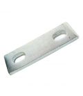 Slotted backing plate for M8 U-bolt (37 - 51 mm ID) Zinc Plated Mild Steel