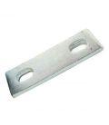 Slotted backing plate for M6 U-bolt (40 - 52 mm ID) Zinc Plated Mild Steel