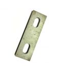 Slotted backing plate for M12 U-bolt (45 - 75 mm ID) Galvanised Mild Steel