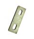 Slotted backing plate for M12 U-bolt (45 - 75 mm ID) Galvanised Mild Steel 
