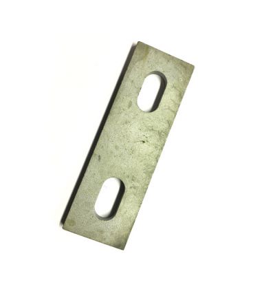 Slotted backing plate for M8 U-bolt (52 - 66 mm ID) Galvanised Mild Steel