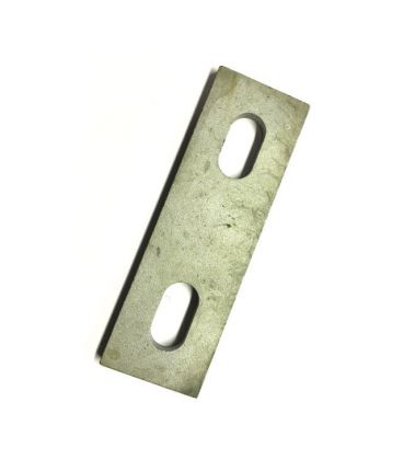 Slotted backing plate for M12 U-bolt (76 - 106 mm ID) Galvanised Mild Steel