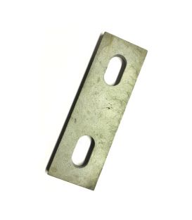 Slotted backing plate for M6 U-bolt (27 - 39 mm ID) Galvanised Mild Steel