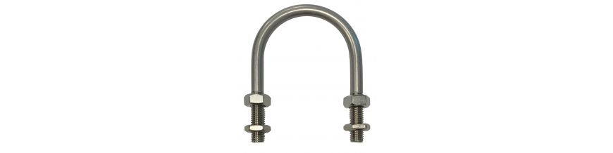 Zinc Plated 31 mm Inside Diam U-Bolt M6 x18 mm Thread 49 mm Inside Height ZP